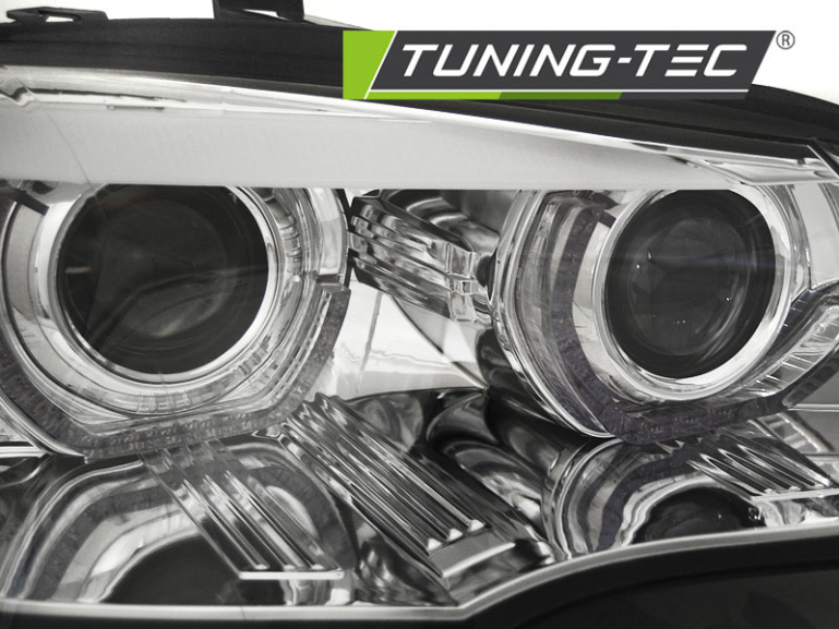 Xenon LED Tagfahrlicht Angel Eyes Scheinwerfer für BMW X5 E70 07-10 chrom